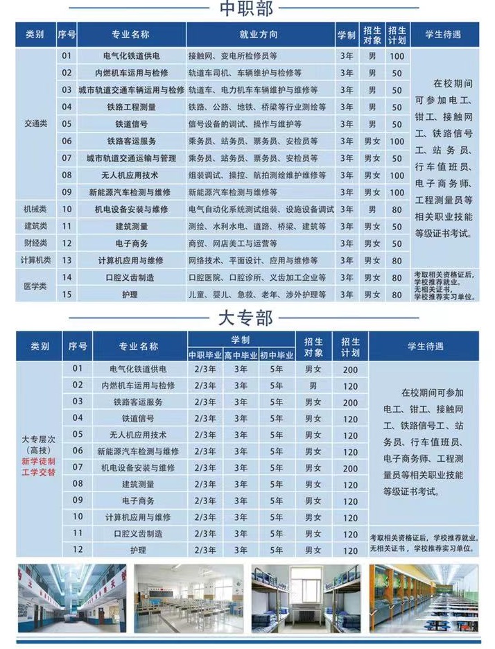 石家莊鐵路專業(yè)學校2026秋季招生計劃 招生簡章